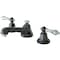 Kingston Brass Widespread Bathroom Faucet with Brass PopUp, Black Stainless SteelPolished Chrome NS4467AL - alternate 1